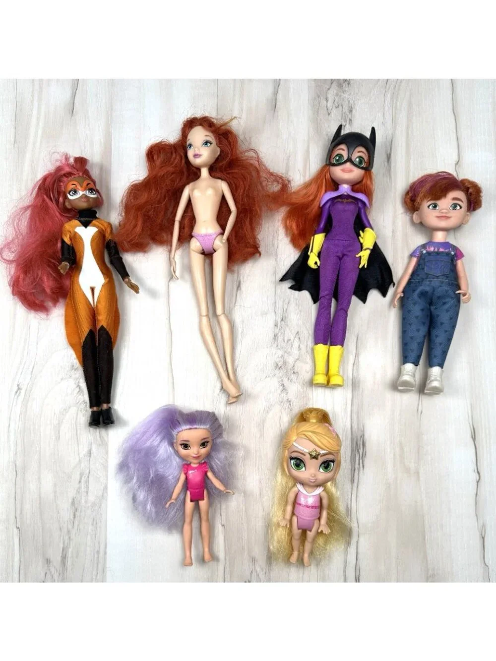 Lot 6 TV Show Fashion Dolls Winx Club Batgirl Miraculous Ladybug Sunny Day Karma